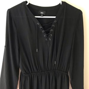 Xs black sheer lined dress, barely worn